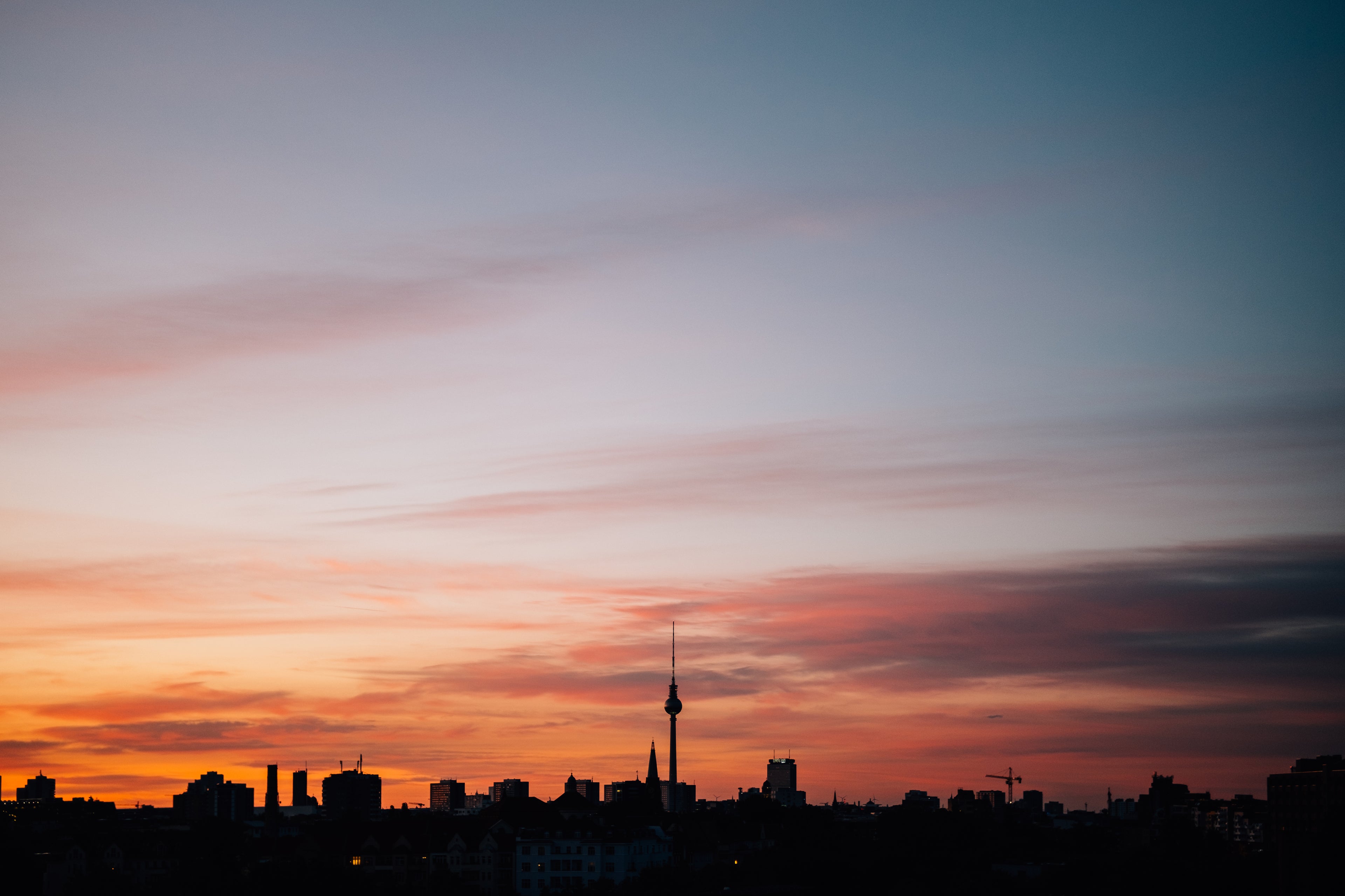 Berlin im Sonnenuntergang